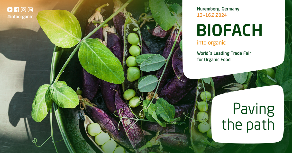 BIOFACH. Fiera leader mondiale per i prodotti alimentari biologici, riunirà il settore a Norimberga e online dal 13 al 16 febbraio 2024.